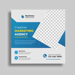 Corporate business instagram post social media post and web banner square flyer design template 