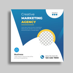 Digital marketing Instagram social media post and web banner design template