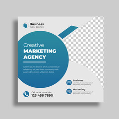 Digital marketing social media post design square flyer design web banner template