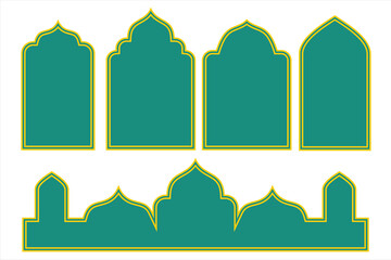 Mosque building. Happy Ramadhan. Ramadhan background. Islamic Festival. Beautiful mosque building vector illustration 
