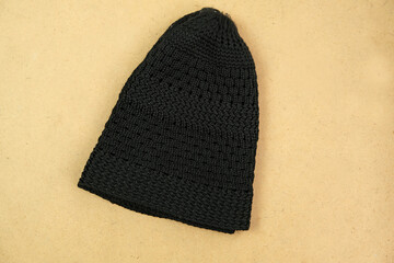 Elastic black skullcaps are usually worn by Muslim men, sometimes called caps