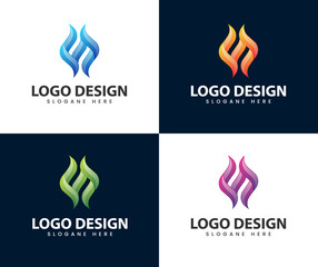 Abstract creative fire flame logo design. fire flame logo vector illustration