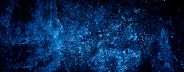 Naklejka na ściany i meble dark blue grungy abstract cement concrete wall texture background