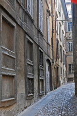 Fototapeta na wymiar Le strade di Bergamo Alta