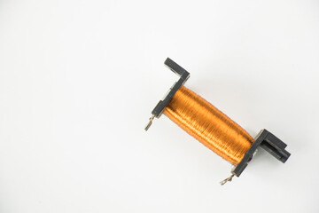 Copper on the white background, non ferrous metal