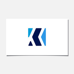 K QUADRILATERAL LOGO DESIGN VECTOR