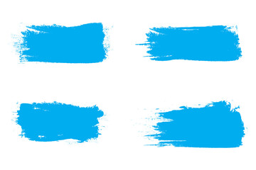 Blue brush stroke set isolated on background. Collection of trendy brush stroke vector for blue ink paint, grunge backdrop, dirt banner, watercolor design and dirty texture. Brush stroke vector