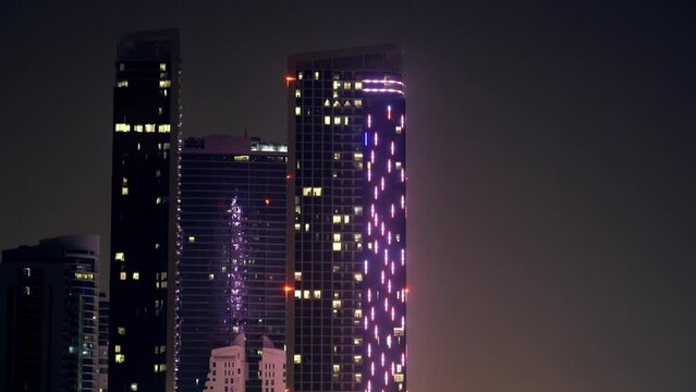 Manama Skyline At Nght, Bahrain