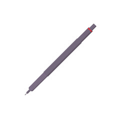 Mechanical Pen Flat Illustration. Clean Icon Design Element on Isolated White Background