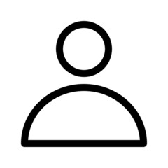 User line icon. Profile outline sign. Editable stroke. Vector graphics