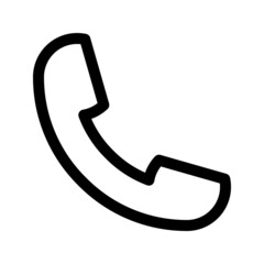 Phone line icon. Telephone outline sign. Editable stroke. Vector graphics