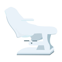 Salon chair for washing hair semi flat color vector object. Full sized item on white. Hairdressing tool. Salon equipment simple cartoon style illustration for web graphic design and animation