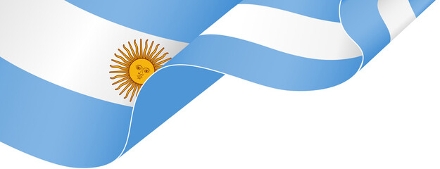 Argentina flag wave isolated on png or transparent background,Symbol Argentina,template for banner,card,advertising ,promote,and business matching country poster, vector illustration