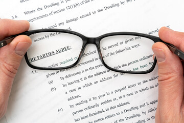 Studying lease agreement