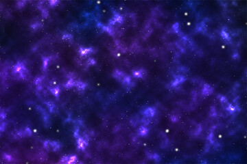 Fototapeta na wymiar Space background with realistic nebula and shining stars. Magic color galaxy. 