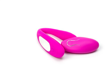 Pink vibrator with a remote control with multiple modes and recharging from usb for female pleasure.