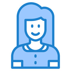 woman blue style icon