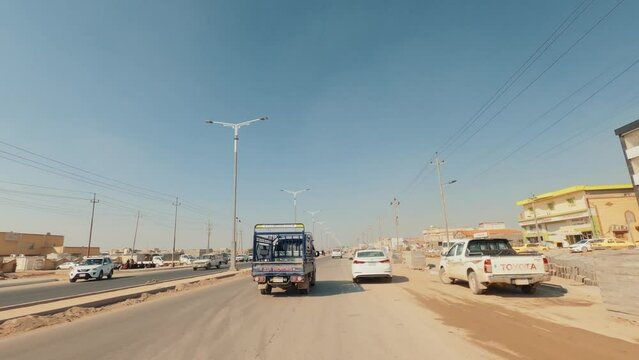 Crazy Road Traffic, Basra, Highway, Iraq