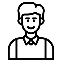 man outline style icon