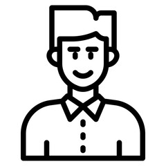 man outline style icon