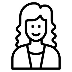 office worker outline style icon