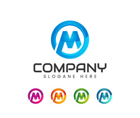 Modern letter 3d m logo. 3D Letter M logo Design