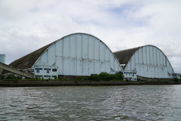 Sugar warehouses in the old port of Recife, sugar is one of the most important export products of...