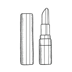 Lipstick isolated on white background. Stock vector illustration