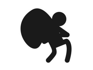 Thief symbol The thief is running .