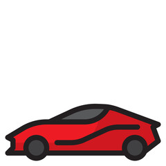 Fototapeta premium car color line style icon