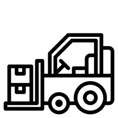 forklift outline style icon