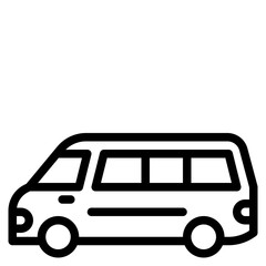 minibus outline style icon