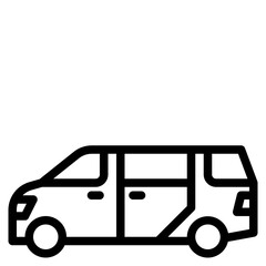 minivan outline style icon