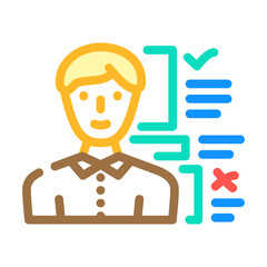 hr director color icon vector. hr director sign. isolated symbol illustration