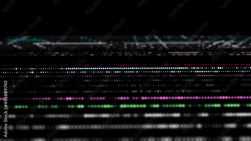 Poster abstract digital background science technology networks big data link 3d rendering.