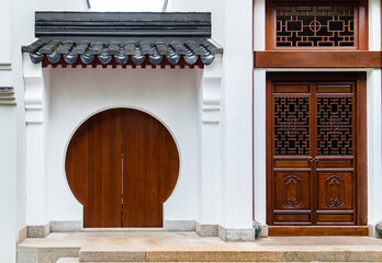 A circular door in Chinese temple