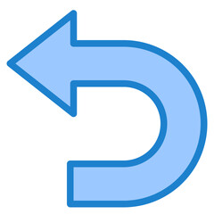 arrow blue style icon