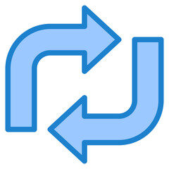 arrows blue style icon