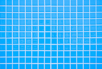 Blue pastel ceramic wall and floor tiles mosaic abstract background. Design geometric wallpaper texture decoration.	