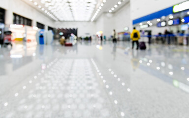 Defocused blurred of airport hall