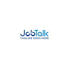 job talk social briefcase tie chat balloon and phone logo template vector