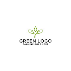 letter G in leaf nature logo sign design