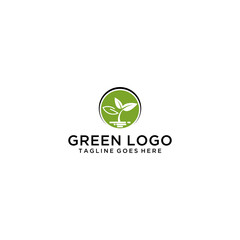 letter G in leaf nature logo sign design