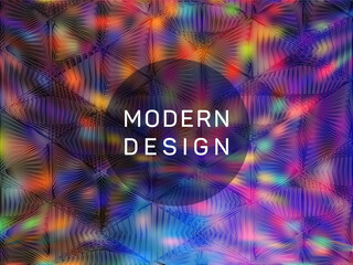 poster glitch holographic vector layout design.