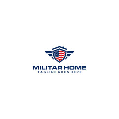 American military home and real estate logo design