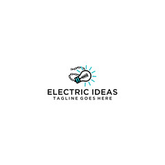 Smart sign bulb for electronic logo design concept