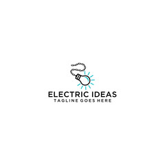 Smart sign bulb for electronic logo design concept
