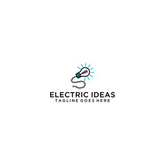Fototapeta premium Smart sign bulb for electronic logo design concept