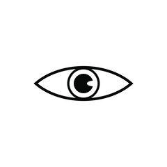 eye icon vector. simple flat shape