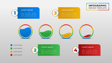 Fluid on Circle Infographic Element Design Template